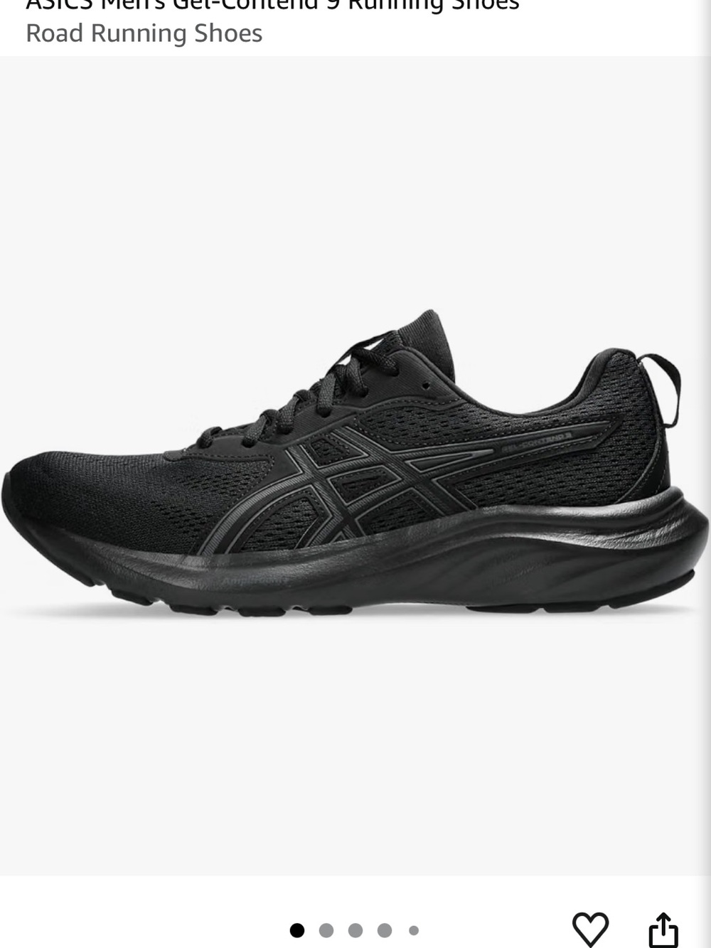 ASICS Black Men's Athletic Running Shoes